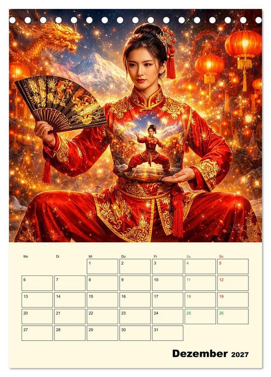 Produktbild: Seele des Kriegers (Tischkalender 2027 DIN A5 hoch), CALVENDO Monatskalender