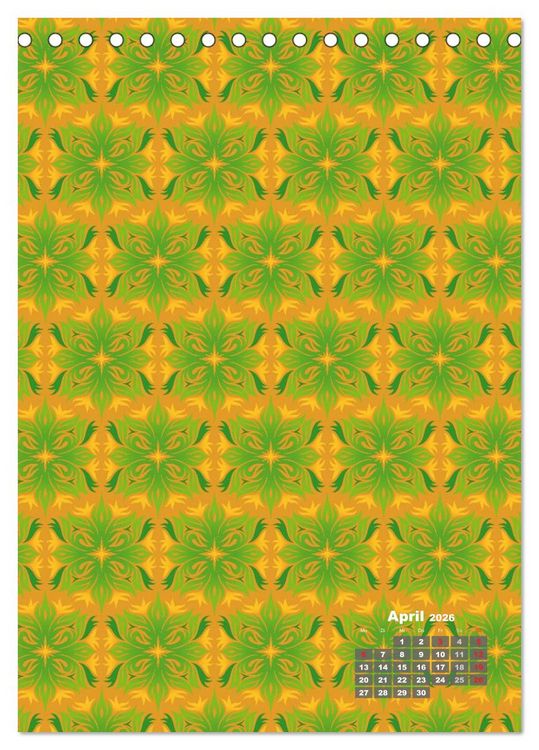 Produktbild: Tapetendesigns &ndash; Strukturen, Muster und Bastelvorlagen (Tischkalender 2026 DIN A5 hoch), CALVENDO Monatskalender