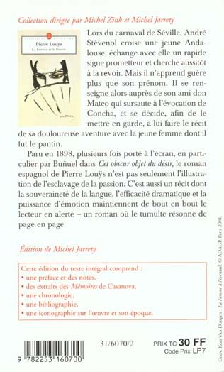 Produktbild: La femme et le pantin : roman espagnol