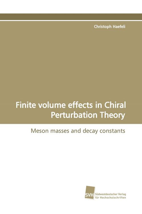 Produktbild: Finite volume effects in Chiral Perturbation Theory