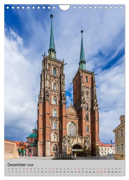 Produktbild: BRESLAU Historisches Stadtherz (Wandkalender 2026 DIN A4 hoch), CALVENDO Monatskalender