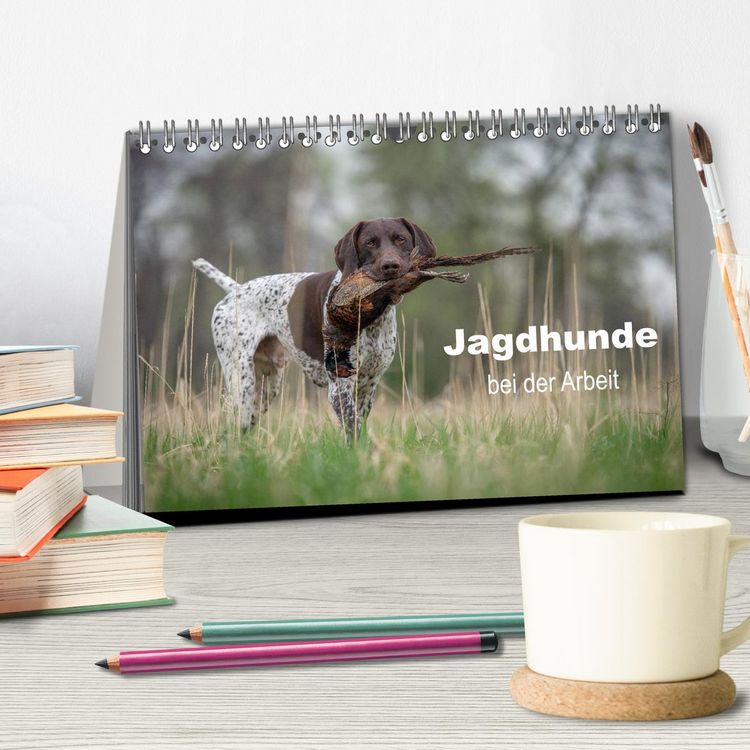 Produktbild: Jagdhunde bei der Arbeit (Tischkalender 2026 DIN A5 quer), CALVENDO Monatskalender