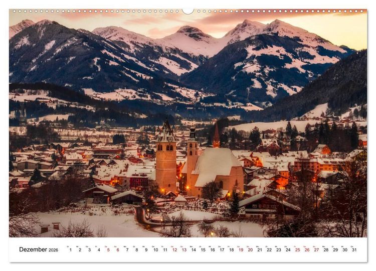 Produktbild: Kitzb&uuml;hel, Sportstadt und Wanderparadies (Wandkalender 2026 DIN A2 quer), CALVENDO Monatskalender