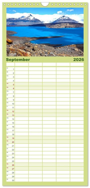 Produktbild: Familienplaner 2026 - S&uuml;damerika - Vom Reich der Inka bis nach Patagonien mit 5 Spalten (Wandkalender, 21 x 45 cm) CALVENDO