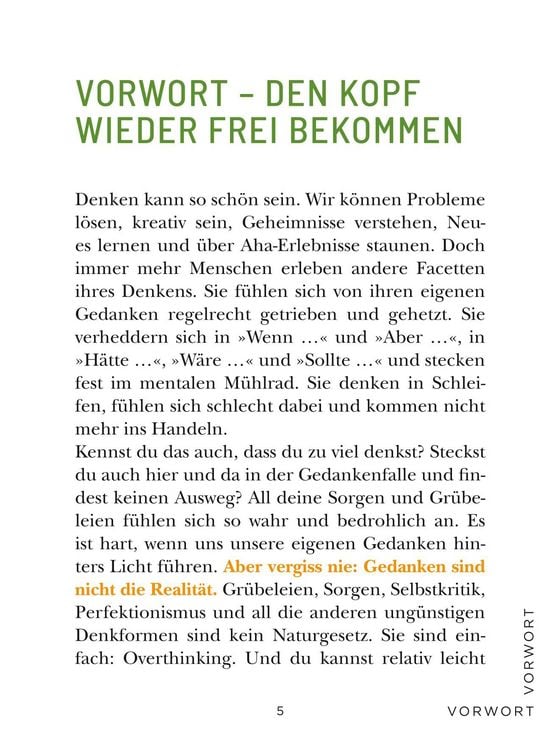 Produktbild: Die 1-Minuten-Strategie gegen Overthinking
