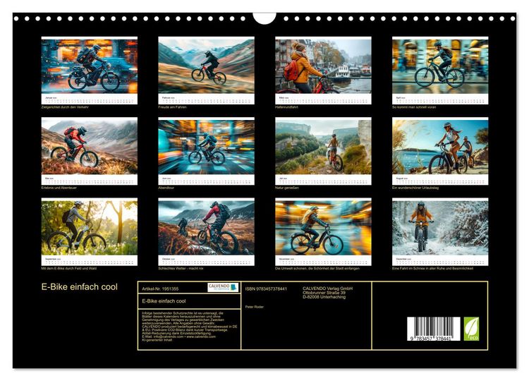 Produktbild: E-Bike einfach cool (Wandkalender 2026 DIN A3 quer), CALVENDO Monatskalender