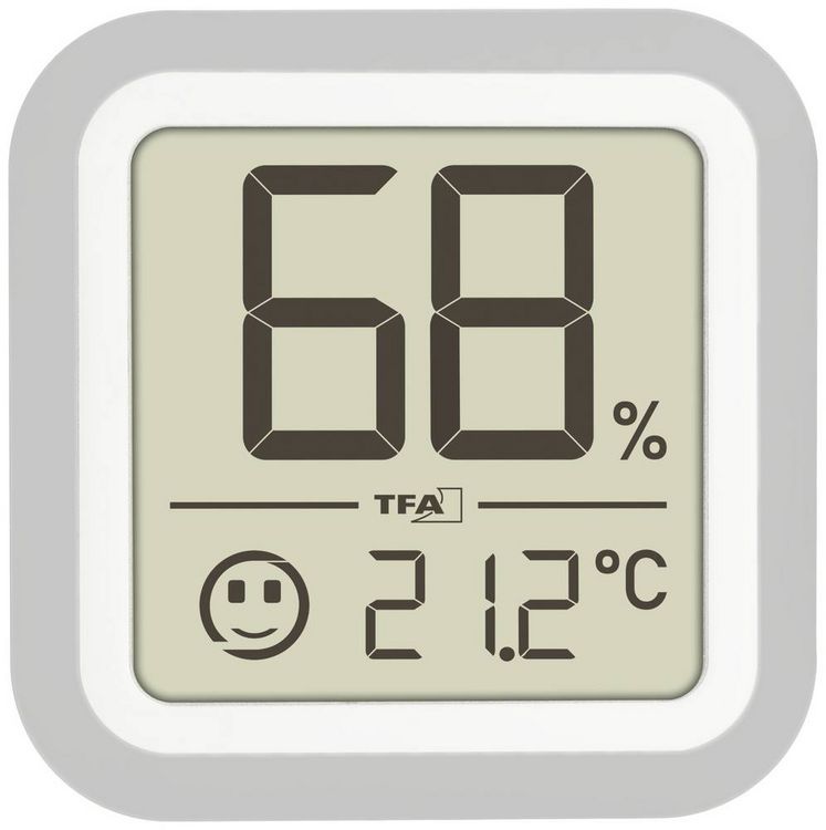 Produktbild: TFA Dostmann Humidore Thermo-/Hygrometer Silber 30.5056.54