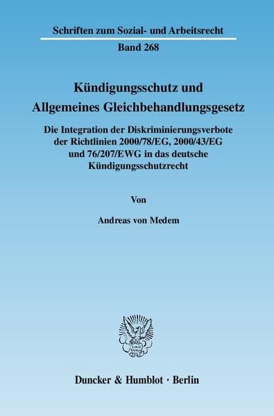 Produktbild: K&uuml;ndigungsschutz und Allgemeines Gleichbehandlungsgesetz.