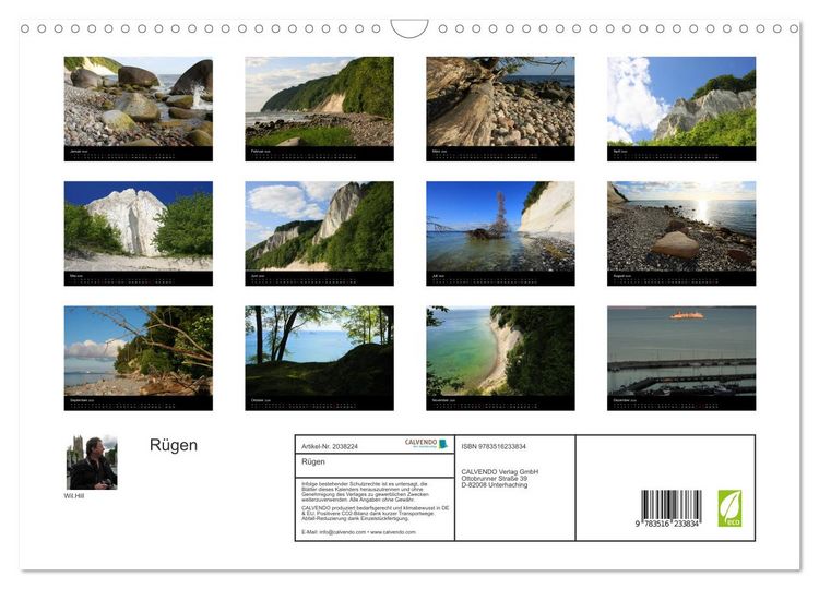 Produktbild: R&uuml;gen (Wandkalender 2026 DIN A3 quer), CALVENDO Monatskalender