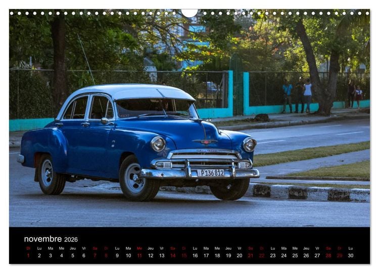 Produktbild: Cuba les belles am&eacute;ricaines (Calendrier mural 2026 DIN A3 vertical), CALVENDO calendrier mensuel