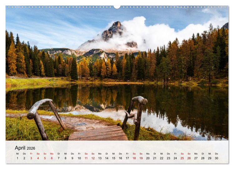Produktbild: Die Dolomiten - Faszination Berge (hochwertiger Premium Wandkalender 2026 DIN A2 quer), Kunstdruck in Hochglanz