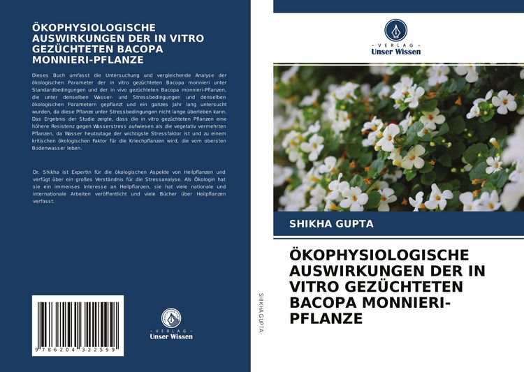 Produktbild: &Ouml;kophysiologische Auswirkungen der in Vitro Gez&uuml;chteten Bacopa Monnieri-Pflanze