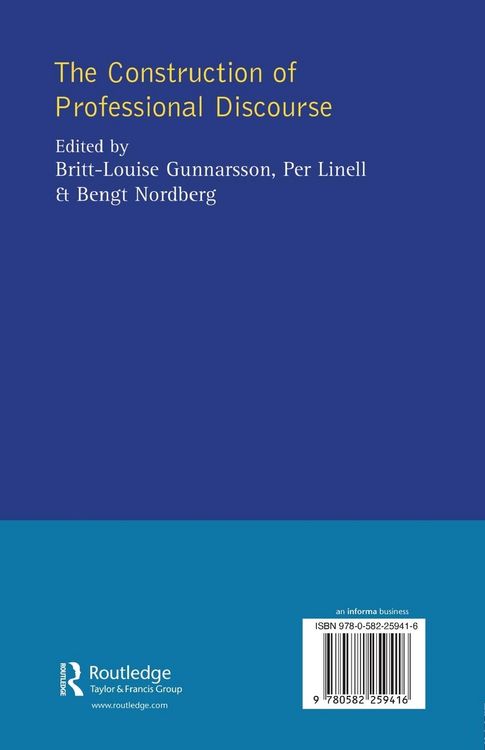 Produktbild: The Construction of Professional Discourse