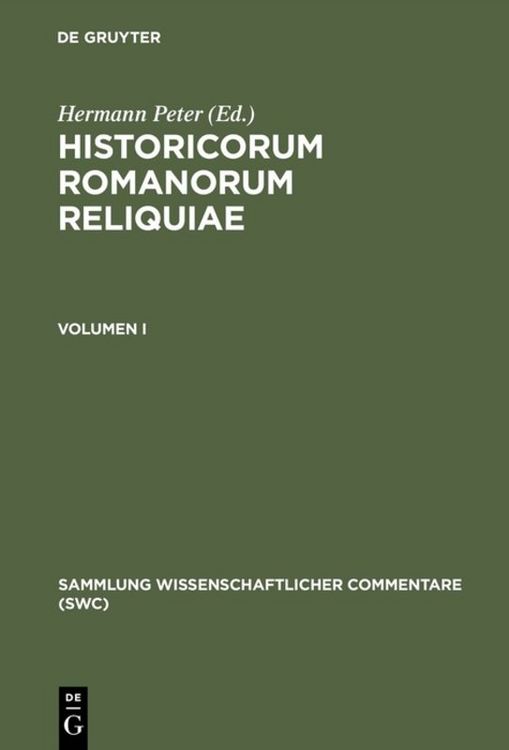 Produktbild: Historicorum Romanorum reliquiae. Volumen I
