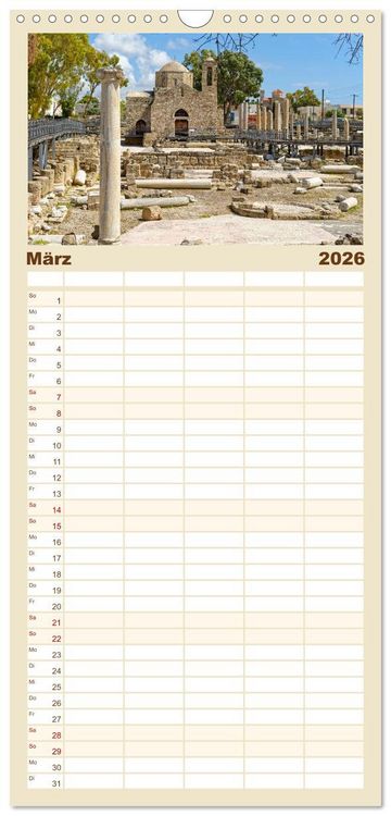 Produktbild: Familienplaner 2026 - Zauberhaftes Zypern mit 5 Spalten (Wandkalender, 21 x 45 cm) CALVENDO