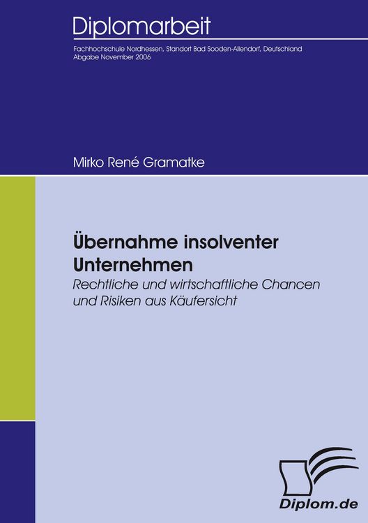 Produktbild: &Uuml;bernahme insolventer Unternehmen