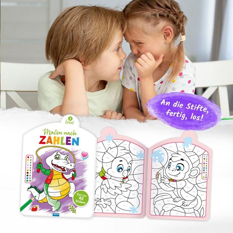 Produktbild: Tr&ouml;tsch Malen nach Zahlen 3. Level Malbuch