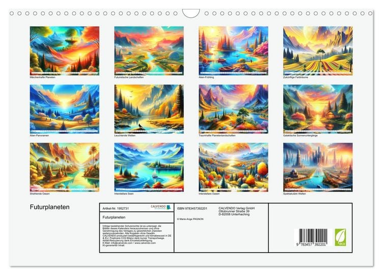 Produktbild: Futurplaneten (Wandkalender 2026 DIN A3 quer), CALVENDO Monatskalender