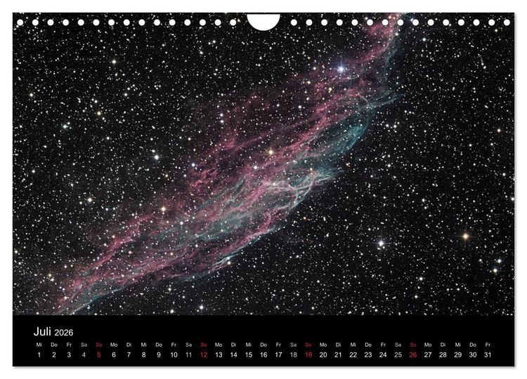 Produktbild: Atemberaubender Weltraum (Wandkalender 2026 DIN A4 quer), CALVENDO Monatskalender