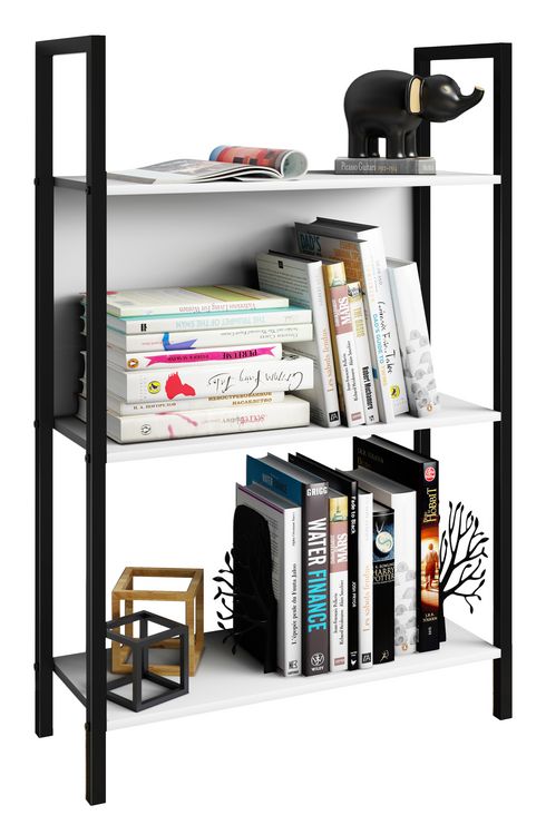 Produktbild: Holz Metall Stand Regal B&uuml;ro B&uuml;cher Flakos 3fach