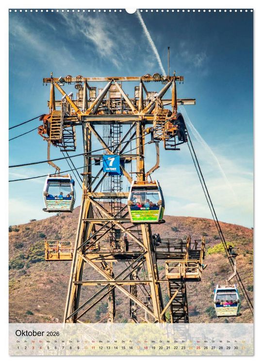 Produktbild: Nervenkitzel Seilbahn (hochwertiger Premium Wandkalender 2026 DIN A2 hoch), Kunstdruck in Hochglanz