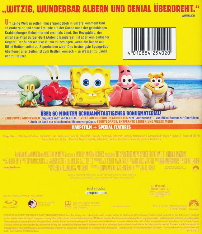 Produktbild: SpongeBob Schwammkopf - Schwamm aus dem Wasser