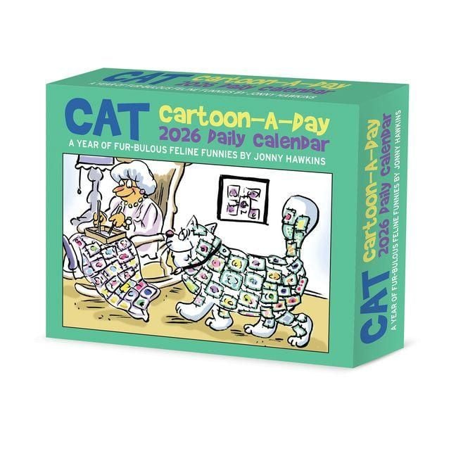 Produktbild: Cat Cartoon-A-Day by Jonny Hawkins 2026 Box Calendar