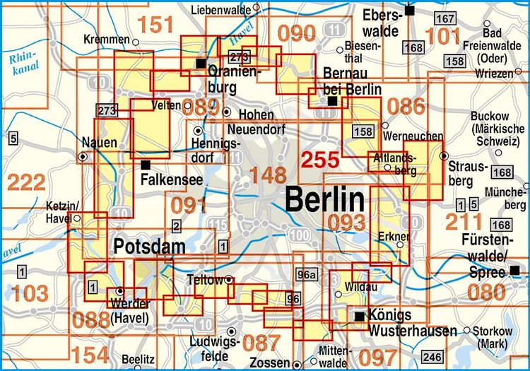 Produktbild: Radwander- und Wanderkarte Radring Rund um Berlin