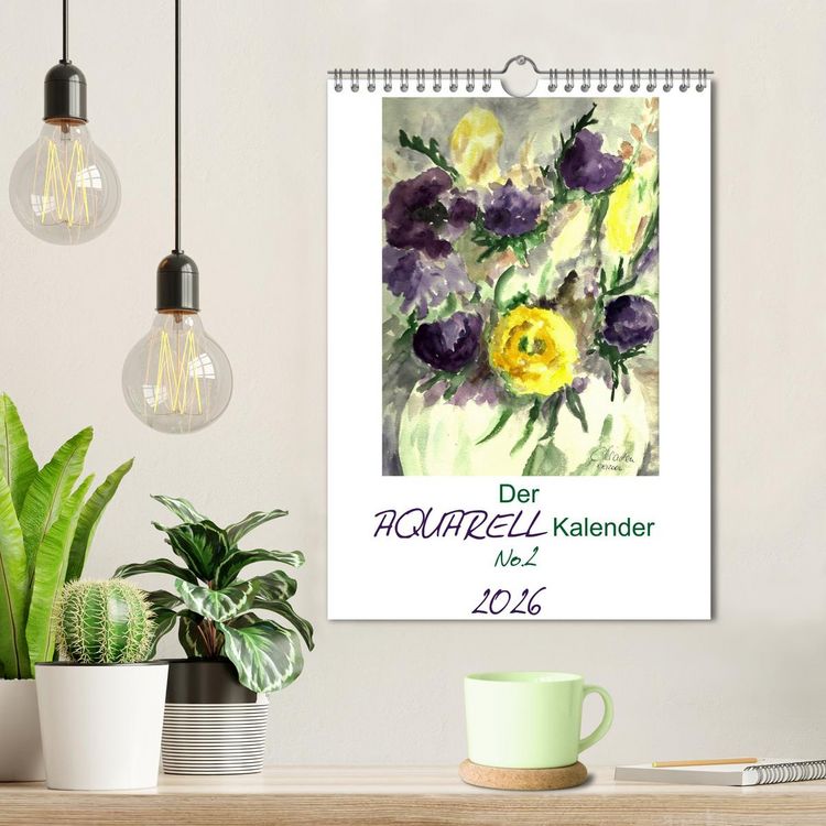 Produktbild: Der Aquarell-Kalender No.2 (Wandkalender 2026 DIN A4 hoch), CALVENDO Monatskalender