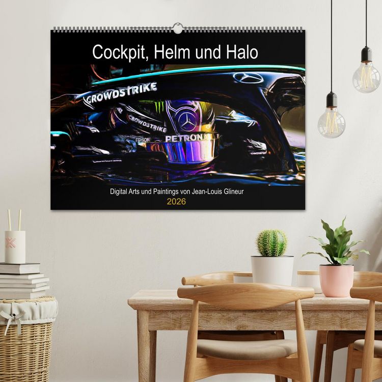 Produktbild: Cockpit, Helm und Halo (Wandkalender 2026 DIN A2 quer), CALVENDO Monatskalender