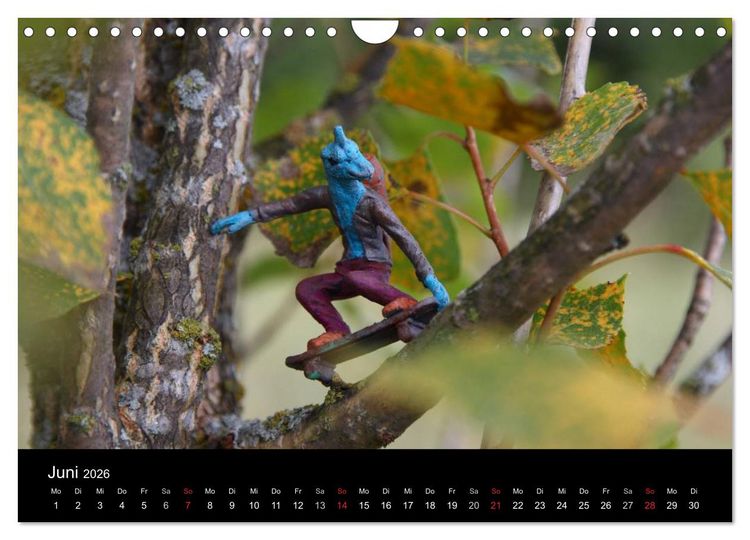 Produktbild: Micro Dino Skaters 2026 (Wandkalender 2026 DIN A4 quer), CALVENDO Monatskalender