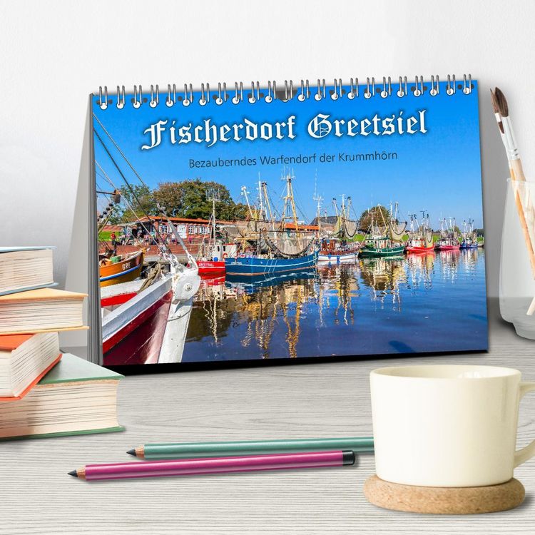 Produktbild: Fischerdorf Greetsiel (Tischkalender 2026 DIN A5 quer), CALVENDO Monatskalender