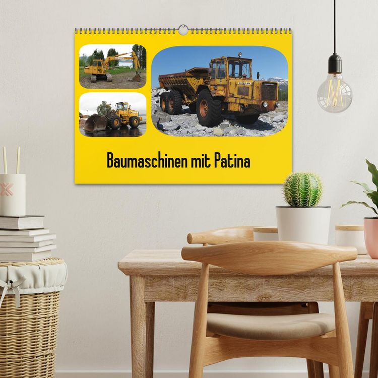 Produktbild: Baumaschinen mit Patina (Wandkalender 2026 DIN A3 quer), CALVENDO Monatskalender