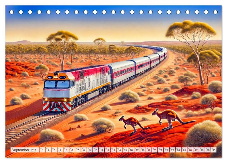 Produktbild: Faszination Eisenbahn - Lokomotiven und Landschaften der Welt (Tischkalender 2026 DIN A5 quer), CALVENDO Monatskalender