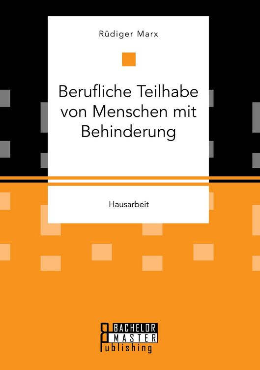 Produktbild: Berufliche Teilhabe von Menschen mit Behinderung