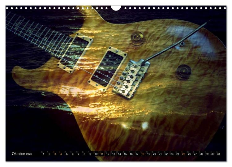 Produktbild: Mystische Gitarren (Wandkalender 2026 DIN A3 quer), CALVENDO Monatskalender