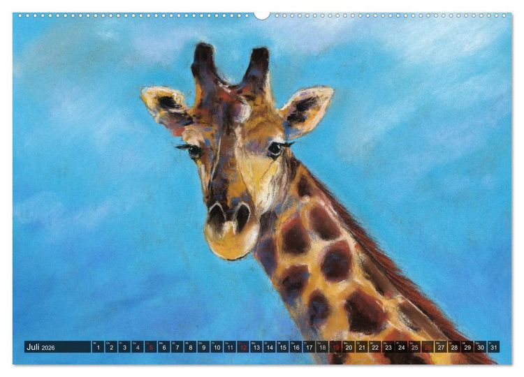 Produktbild: Afrika in Pastellgem&auml;lden (hochwertiger Premium Wandkalender 2026 DIN A2 quer), Kunstdruck in Hochglanz