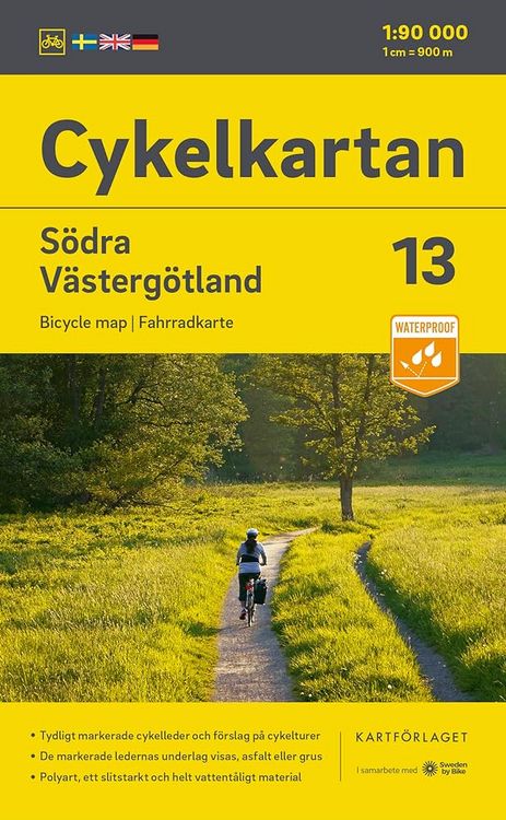 Produktbild: Cykelkartan Blad 13 S&ouml;dra V&auml;sterg&ouml;tland 1:90000