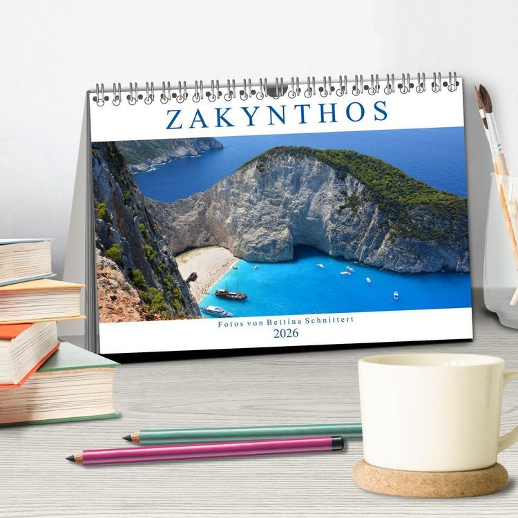 Produktbild: Zakynthos 2026 (Tischkalender 2026 DIN A5 quer), CALVENDO Monatskalender