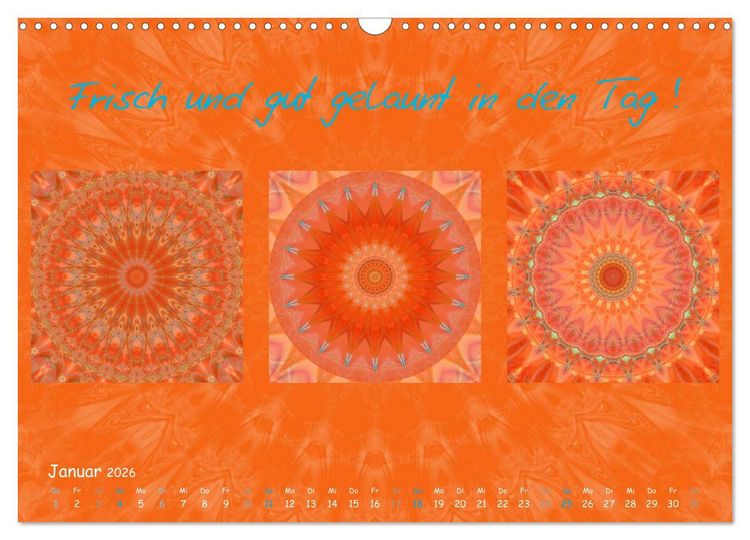 Produktbild: Mandala Trilogien (Wandkalender 2026 DIN A3 quer), CALVENDO Monatskalender