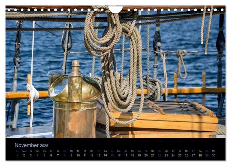 Produktbild: Segelschiffe - Maritime Details (Wandkalender 2026 DIN A4 quer), CALVENDO Monatskalender