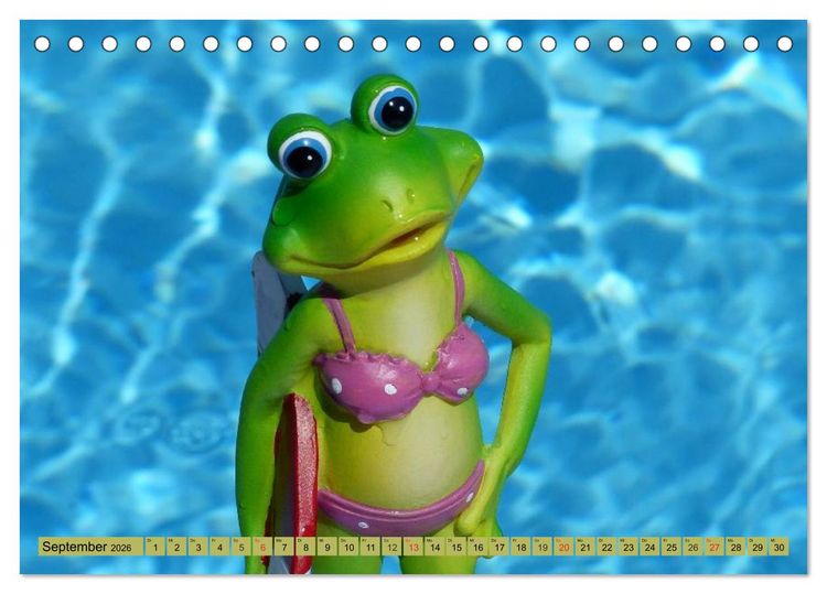 Produktbild: Froschsommer. Liebe, Sonne und Urlaub (Tischkalender 2026 DIN A5 quer), CALVENDO Monatskalender