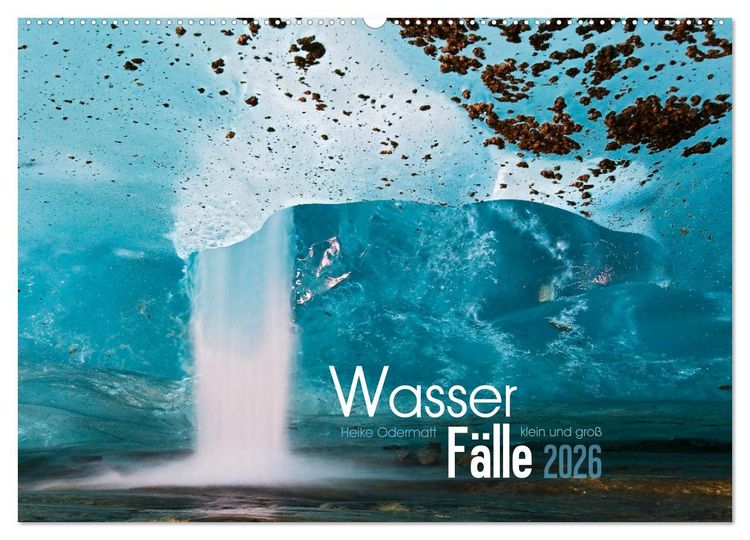 Produktbild: Wasserf&auml;lle klein und gro&szlig; (Wandkalender 2026 DIN A2 quer), CALVENDO Monatskalender