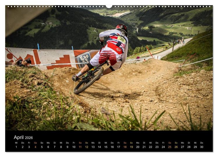 Produktbild: Downhill Racing 2026 (hochwertiger Premium Wandkalender 2026 DIN A2 quer), Kunstdruck in Hochglanz