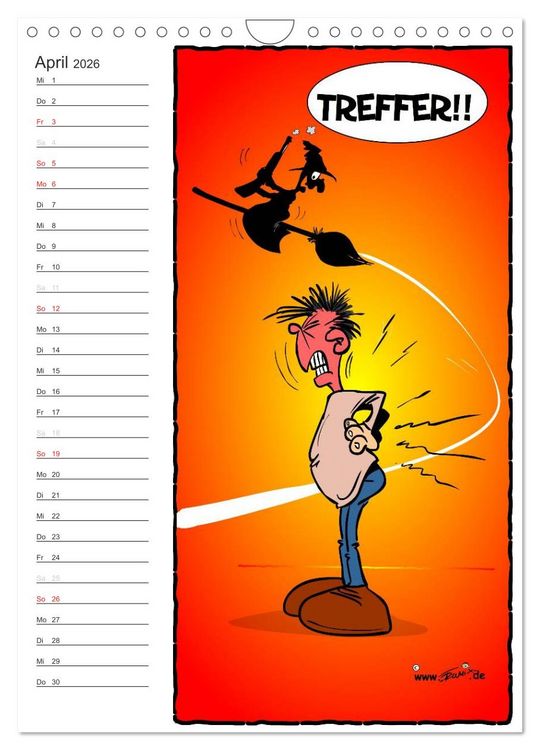 Produktbild: Trumix Cartoons - Autsch, das tut weh! (Wandkalender 2026 DIN A4 hoch), CALVENDO Monatskalender