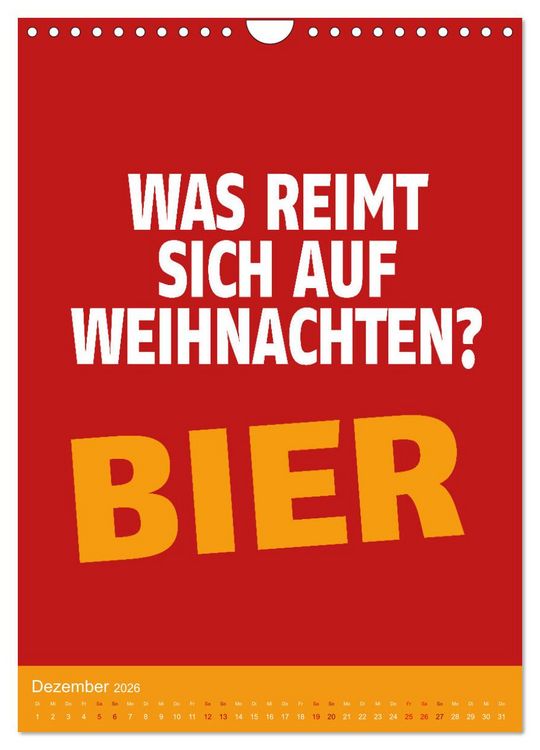 Produktbild: BIER Wandkalender -Trinken mit Stil (Wandkalender 2026 DIN A4 hoch), CALVENDO Monatskalender