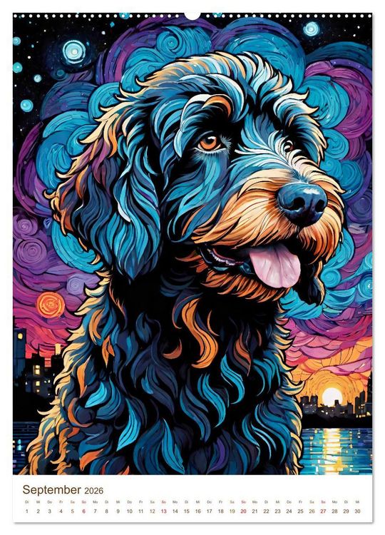 Produktbild: Der Labradoodle (Wandkalender 2026 DIN A2 hoch), CALVENDO Monatskalender