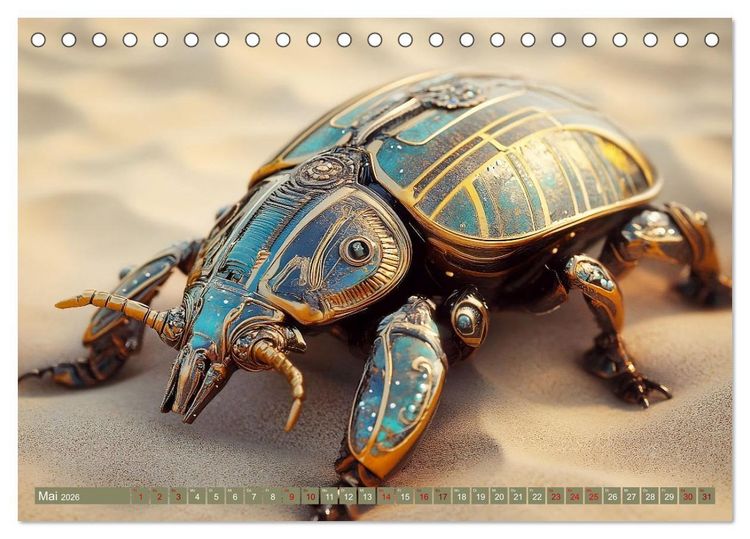 Produktbild: Die fantastische Welt der Steampunk-Insekten (Tischkalender 2026 DIN A5 quer), CALVENDO Monatskalender
