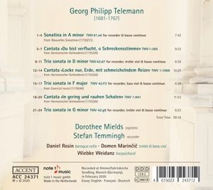 Produktbild: Georg Philipp Telemann: Works for Soprano & Record