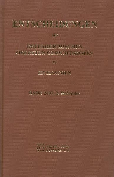 Produktbild: Entscheidungen des &Ouml;sterreichischen Gerichtshofes in Zivilsachen